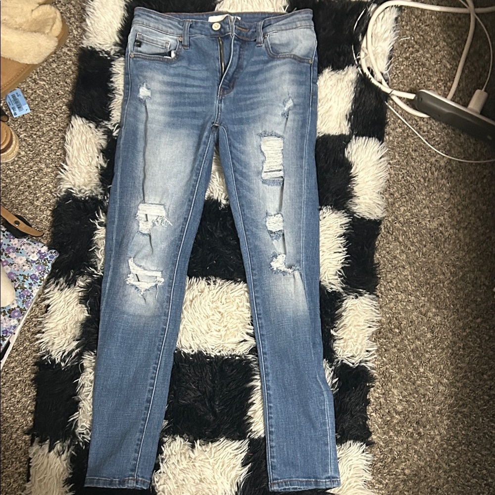 Distressed Blue Women's Jeans